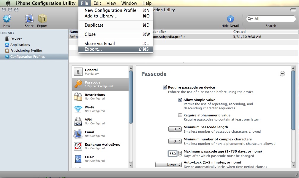 Iphone configuration utility for windows and mac os x